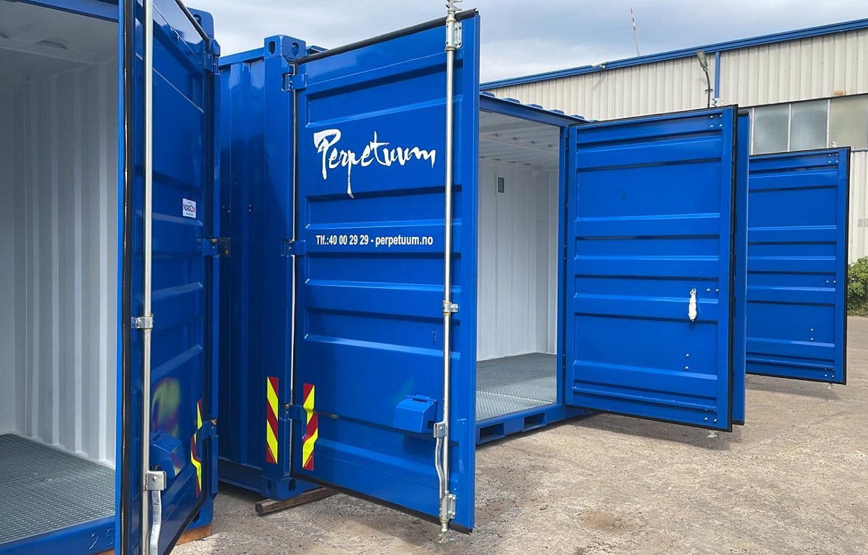 Bildet viser en container