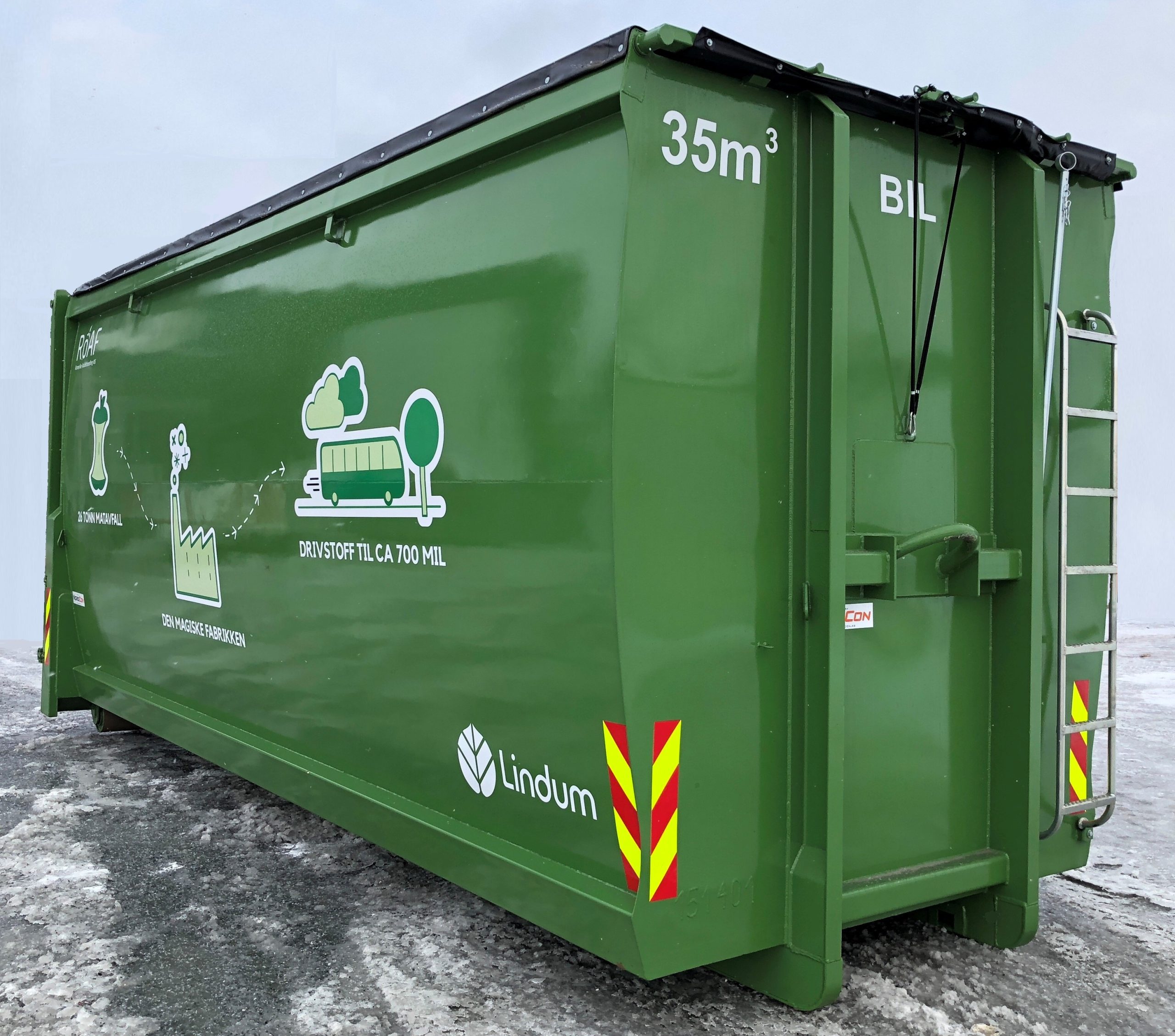 Bildet viser en BIO container