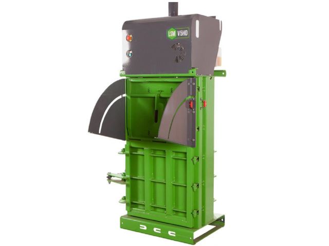 V5HD Boks og PET presse, farge grønn, med grå topp