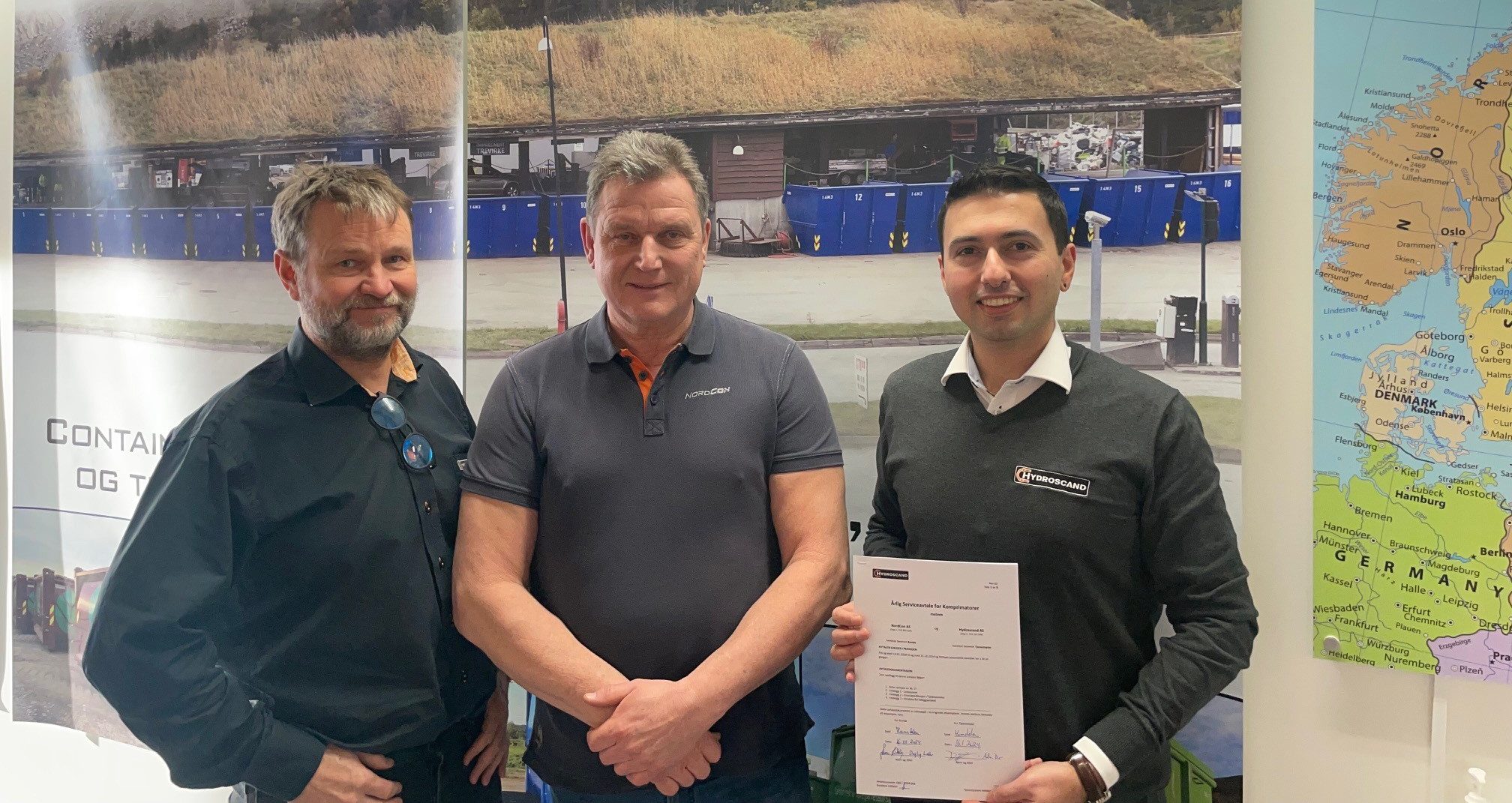 bildet viser tre menn